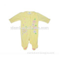 high quality soft cotton Chinese element inwrought flower bright yellow designer kids clothing